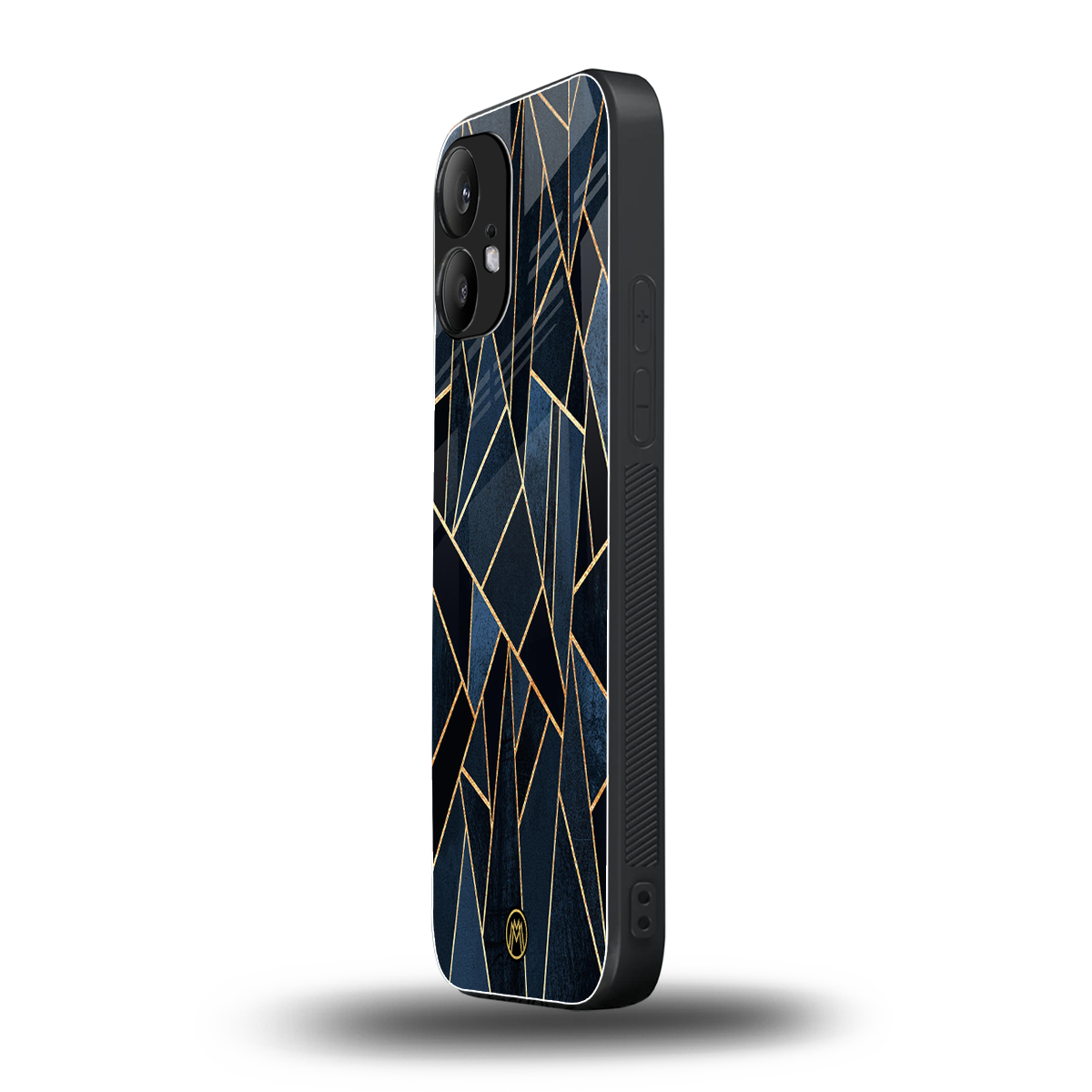 elite blue geometric back phone cover | glass case for nothing phone 2