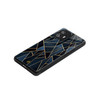 elite blue geometric back phone cover | glass case for nothing phone 2