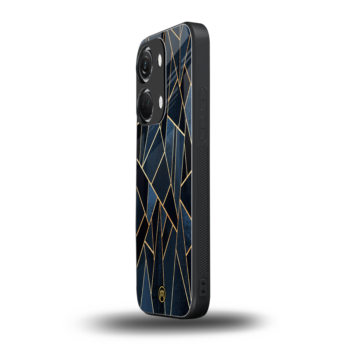 elite blue geometric back phone cover | glass case for oneplus nord 3