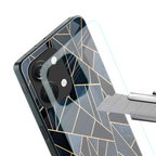 elite blue geometric back phone cover | glass case for oneplus nord 3