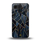 elite blue geometric back phone cover | glass case for oneplus nord 4