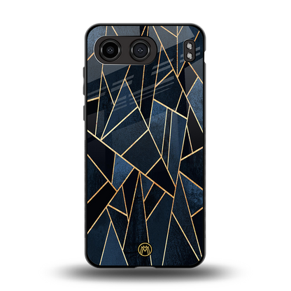 elite blue geometric back phone cover | glass case for oneplus nord 4
