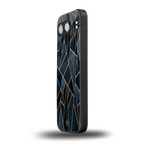 elite blue geometric back phone cover | glass case for oneplus nord 4