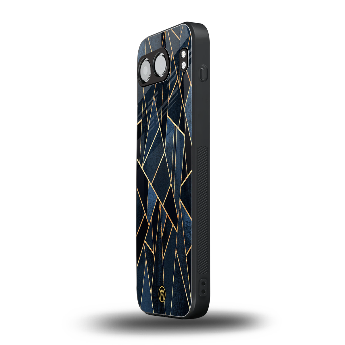 elite blue geometric back phone cover | glass case for oneplus nord 4