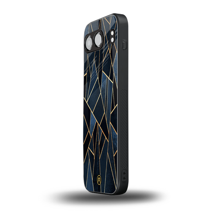 elite blue geometric back phone cover | glass case for oneplus nord 4