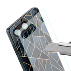 elite blue geometric back phone cover | glass case for oneplus nord 4