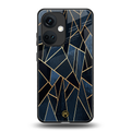 elite blue geometric back phone cover | glass case for oneplus nord ce 3