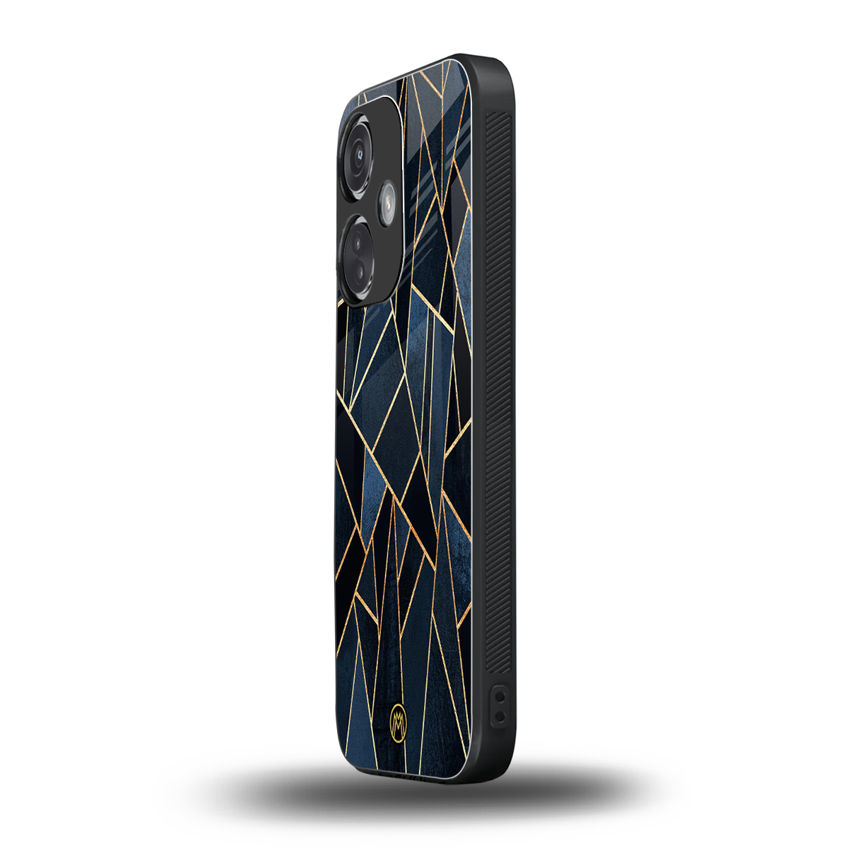 elite blue geometric back phone cover | glass case for oneplus nord ce 3