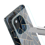 elite blue geometric back phone cover | glass case for oneplus nord ce 3