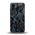 elite blue geometric back phone cover | glass case for oneplus nord ce 4 lite