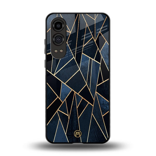 elite blue geometric back phone cover | glass case for oneplus nord ce 4 lite