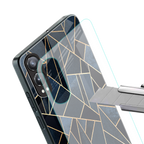 elite blue geometric back phone cover | glass case for oneplus nord ce 4 lite