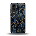 elite blue geometric back phone cover | glass case for oneplus nord ce 4
