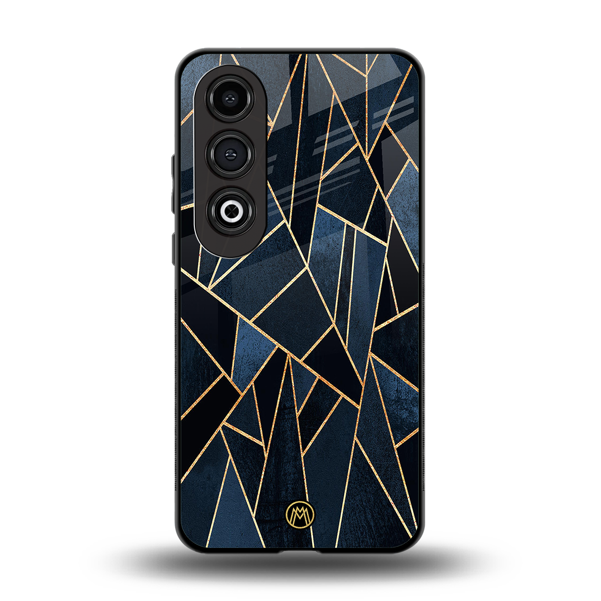 elite blue geometric back phone cover | glass case for oneplus nord ce 4
