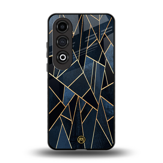 elite blue geometric back phone cover | glass case for oneplus nord ce 4