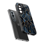 elite blue geometric back phone cover | glass case for oneplus nord ce 4