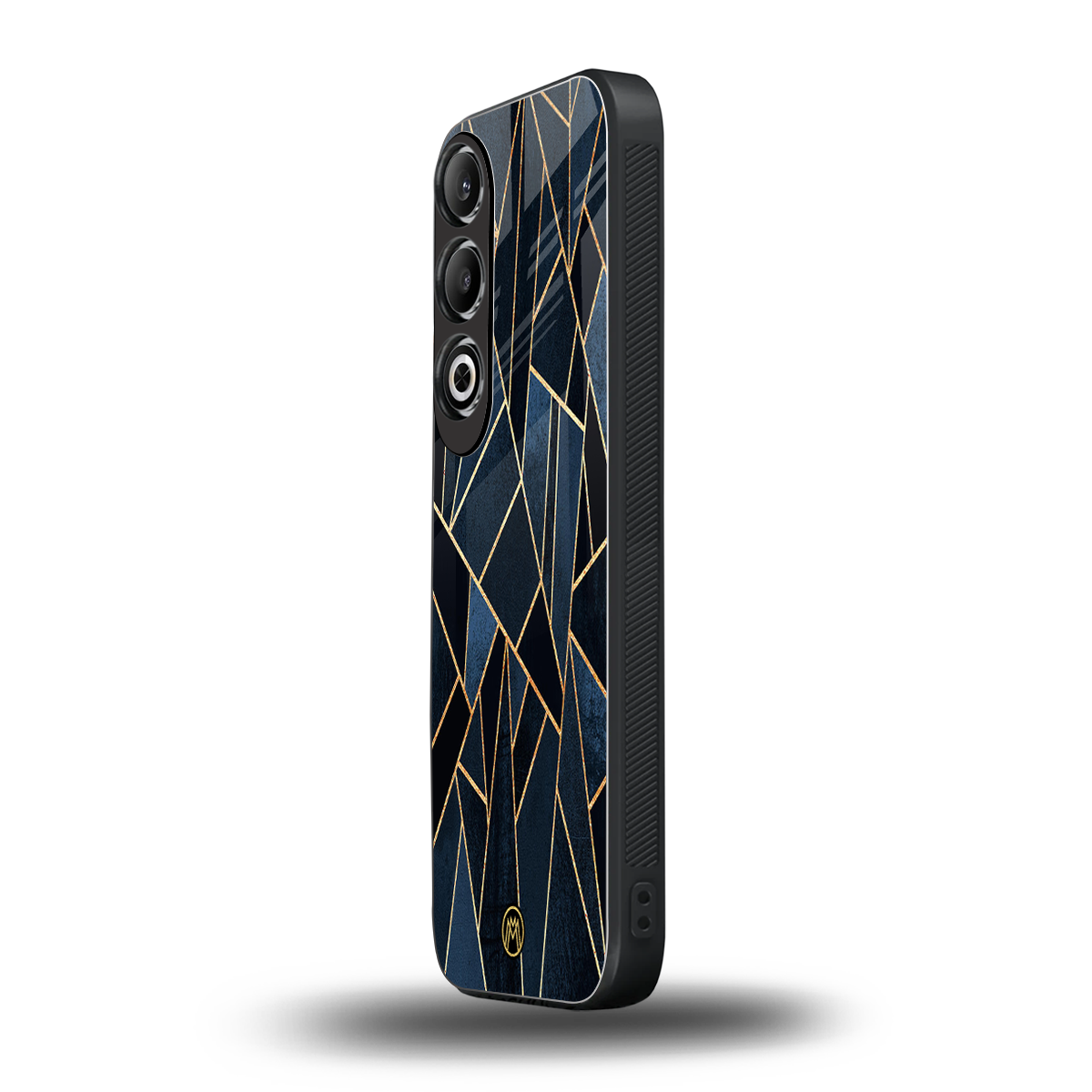 elite blue geometric back phone cover | glass case for oneplus nord ce 4