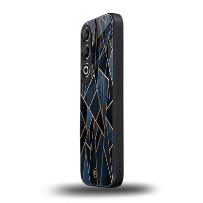 elite blue geometric back phone cover | glass case for oneplus nord ce 4