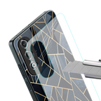 elite blue geometric back phone cover | glass case for oneplus nord ce 4