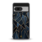elite blue geometric back phone cover | glass case for Google Pixel 8