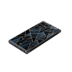 elite blue geometric back phone cover | glass case for samsung galaxy s23 ultra