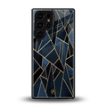 elite blue geometric back phone cover | glass case for samsung galaxy s25 ultra
