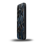 elite blue geometric back phone cover | glass case for samsung galaxy s24 plus