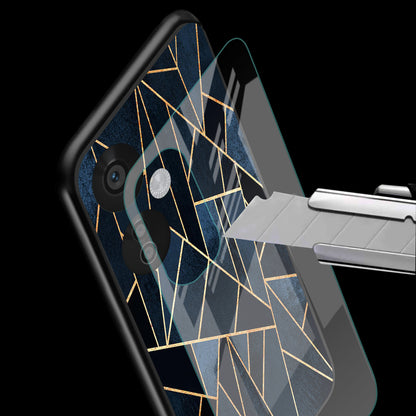 Elite Blue Geometric Phone Cover | Glass Case