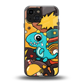 emerald green dinosaur back phone cover | glass case for iphone 13 mini