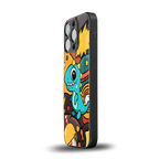 emerald green dinosaur back phone cover | glass case for iphone 13 pro