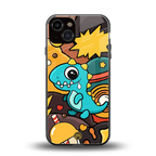 emerald green dinosaur back phone cover | glass case for iphone 13