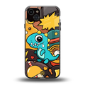 emerald green dinosaur back phone cover | glass case for iphone 14 plus