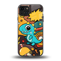 emerald green dinosaur back phone cover | glass case for iphone 15
