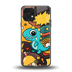 emerald green dinosaur back phone cover | glass case for nothing phone 1