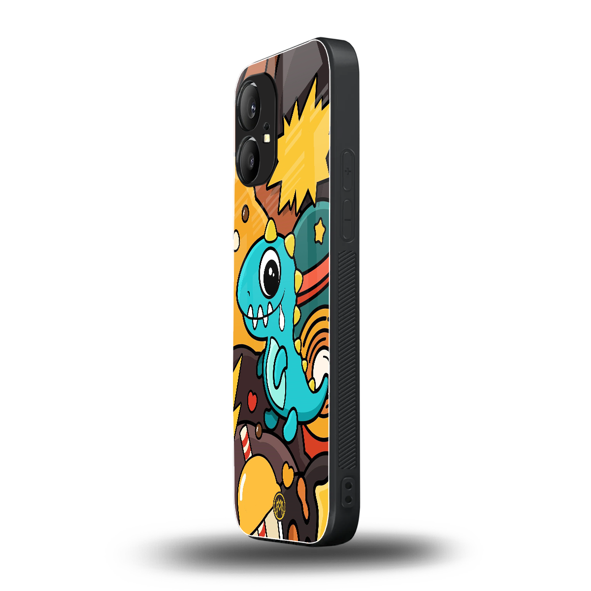 emerald green dinosaur back phone cover | glass case for nothing phone 1