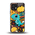 emerald green dinosaur back phone cover | glass case for nothing phone 2
