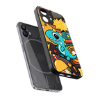 emerald green dinosaur back phone cover | glass case for nothing phone 2