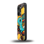 emerald green dinosaur back phone cover | glass case for oneplus nord 3