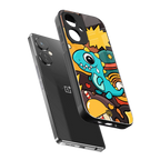 emerald green dinosaur back phone cover | glass case for oneplus nord ce 3