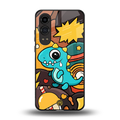 emerald green dinosaur back phone cover | glass case for oneplus nord ce 4 lite