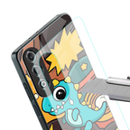 emerald green dinosaur back phone cover | glass case for oneplus nord ce 4