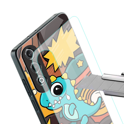 emerald green dinosaur back phone cover | glass case for oneplus nord ce 4