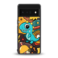 emerald green dinosaur back phone cover | glass case for google pixel 6 pro