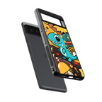 emerald green dinosaur back phone cover | glass case for google pixel 6