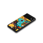 emerald green dinosaur back phone cover | glass case for Google Pixel 6A