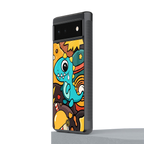 emerald green dinosaur back phone cover | glass case for google pixel 6