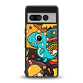 emerald green dinosaur back phone cover | glass case for google pixel 7 pro