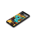 emerald green dinosaur back phone cover | glass case for Google Pixel 7