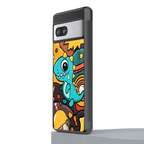 emerald green dinosaur back phone cover | glass case for Google Pixel 7