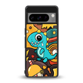 emerald green dinosaur back phone cover | glass case for google pixel 8 pro